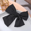 5 PCS Satin Bow Hairpin Back Head Hair Accessories, Colour: Black