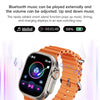 ZGA W04 2.03 inch Screen Seconds Hand BT Call Smart Watch, Support Health Monitor / AI Voice Assistant / SOS(Orange)