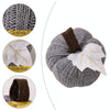 Thanksgiving Decoration Pumpkin Pendant Harvest Festival Knitted Pumpkin Ornament Arrangement(Grey)