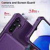 For Samsung Galaxy A16 5G Vertical Flip Card Bag Holder Leather Phone Case(Purple)