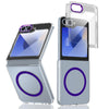 For Samsung Galaxy Z Flip5 lce Folding Series MagSafe Integrated Clear PC Phone Case(Purple)