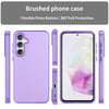 For Samsung Galaxy A35 5G Frosted Translucent TPU Hybrid PC Full Coverage Phone Case(Dark Purple)