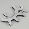 1 Pair Cute Wooden 3D Eyelash Wall Sticker Decor Bedroom Background Wall Sticker(Gray)
