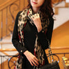 Autumn and Winter Leopard Heart-shape Pattern Scarf Shawl Dual-use Long Sunscreen Scarf, Size:180 x 112cm(Wine Red)