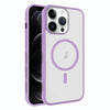 For iPhone 12 Pro Frosted Translucent Side Ice Fog Cooling MagSafe Phone Case(Light Purple)