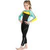 DIVE & SAIL WS-18818 Children Diving Suit One-piece Warm Snorkeling Surfing Anti-jellyfish Swimsuit, Size:XL(Gray Green Sleeve)