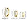 S925 Sterling Silver Gold-plated Silver Hoop Earrings Ear Ornaments, Color: Gold S
