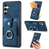 For Samsung Galaxy A35 5G Retro Skin-feel Ring Card Wallet Phone Case(Blue)