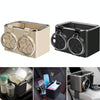 Car Paper Box Hanging Armrest Box Storage Box Cup Holder(Beige Double Cup)