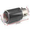 Car Modification Carbon Fiber Luminous Tail Throat LED Lights Modified Car Exhaust Pipe Spitfire Tail Throat, Style:Curling(Red)