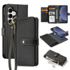 For Samsung Galaxy S25+ 5G DUX DUCIS Lawa Series 2 in 1 Wallet Zipper Detachable MagSafe Phone Case with Lanyard(Black)