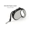 Retractable Dog Lead, 3m Small Dog Leash, Grey - Portable & Durable
