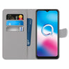 For Alcatel 3X 2020 Coloured Drawing Cross Texture Horizontal Flip PU Leather Case with Holder & Card Slots & Wallet & Lanyard(Cat Becomes Tiger)
