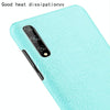 For Huawei Y8p Shockproof Crocodile Texture PC + PU Case(Light green)