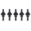 20 PCS 29.9mm Anti Vibration Soft Damping Nail Rubber Silicone Computer Fan Screw (Black)