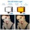 PULUZ 4 in 1 Bluetooth Handheld Vlogging Live Broadcast LED Selfie Light Smartphone Video Rig Kits with Microphone + Tripod Mount + Cold Shoe Tripod Head for iPhone, Galaxy, Huawei, Xiaomi, HTC, LG, Google, and Other Smartphones(Blue)