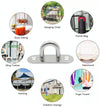 3 PCS 8mm 316 Stainless Steel Ship Oval Door Hinges Buckle