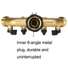 Garden Watering Agricultural Irrigation Family Car Wash Faucet Copper 4-way Ball Valve Water Divider(European Thread)