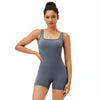 Sports Tight Hip-Lifting Yoga Bodysuit With Chest Pad, Size: XXL(Blue Gray)