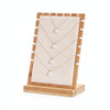 Bamboo Wood Detachable Jewelry Storage Display Stand(Beige)
