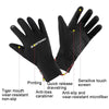 HUNTRANGE A037 Plus Velvet Sports Windproof Waterproof Touch Screen Riding Gloves, Size: XL(Black)
