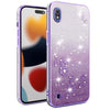 For Samsung Galaxy A10 Gradient Glitter Flower All-inclusive Phone Case(Purple)