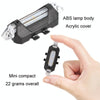 Motorcycle Bicycle Charging Strobe Decorative Warning Tail Light(Red Light)
