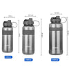 MINGXIA MXCP05 Plastic Water Cup With Straw Outdoor Portable Sports Kettle, Colour: Gray 3000ml
