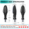 4 PCS Modified Motorcycle 16LEDs Brake Turn Tail Light, Smoked Shell(Red Light + Yellow Light)