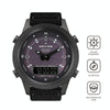 NORTH EDGE EVOQUE Solar Outdoor Waterproof Luminous Sports Nylon Strap Watch(Black)