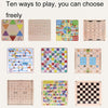 2 in 1 B Model Wooden Multifunctional Parent-Child Interactive Children Educational Chessboard Toy Set