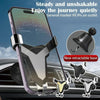 Gravity Navigation Car Air Outlet Triangular Mobile Phone Holder(Silver)