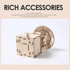 Wooden Mechanical Puzzle Toys Science Electric Assembling Toys ,Style: Alarm Clock