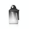 2300ml Large Capacity Gradient Straw Cup Sports Bottle With Scale(Black)