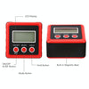 3 Button Mini Precision Magnetic Digital Tilt Box / Tilt Meter / Inclinometer(Red)