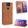 Magnetic Buckle Retro Crazy Horse Texture Horizontal Flip Leather Case for Asus Zenfone 6 ZS630KL, with Holder & Card Slots & Photo Frame(Brown)