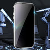 For iPhone 14 Plus Anti-peeping Magnetic Tempered Glass Phone Case (Gold)