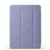 For iPad Pro 12.9 2022 / 2021 / 2020 Fixed Buckle Magnetic Deformation Leather Tablet Case(Lavender Purple)