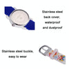 JNEW A335-20082 Children Cartoon 3D Butterfly Waterproof Time Cognitive Silicone Jelly Strap Quartz Watch(Loose Powder Pink)