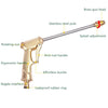 Electroplating Extension Rod Car Wash Water Gun Household Brush Car Gun Garden Watering Gun(Gold)