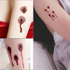 10pcs S-251 Halloween Terror Realistic Bullet Wound Blood Temporary Tattoo Sticker