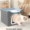 Foldable Cat Scratching Bed, Navy - Sisal Scratcher & Pet Bed