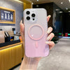 For iPhone 14 Pro Gradient Transparent PC MagSafe Phone Case(Gradient Pink)