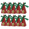 10pcs Christmas Candy Boxes Triangle New Year Party Xmas Gift Paper Packaging Box, Style: Gingerbread Man