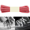 Reflective Shoe laces Round Sneakers ShoeLaces Kids Adult Outdoor Sports Shoelaces, Length:160cm(Orange Red)