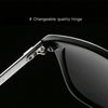 Men Retro Fashion Aluminum Magnesium Frame UV400 Polarized Sunglasses (Black Tarnish+ Blue)