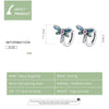 S925 Sterling Silver Vintage Dragonfly Ear Studs Women Earrings