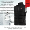 Dual Control Switch Smart USB Heating Down Vest, Size: XXL(Black)