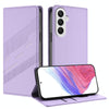 For Samsung Galaxy A25 5G Global Embossed Multi-functional Wallet Retro Leather Phone Case(Light Purple)