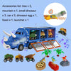 Dinosaur Transporter Light Portable Dtorage Container Car Children Toys Case(Blue)